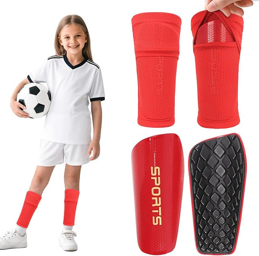 Shin Guards Soccer Kids 2025 Version High-Density Foam Soccer Shin Guard with Sleeves Shin Protective Pads for Kids Daily Practice School Competitions Outdoor Play
