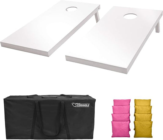 GoSports 4 ft x 2 ft Regulation Size Wooden Cornhole Boards Set - Includes Carrying Case and Over 100 Optional Bean Bag Colors