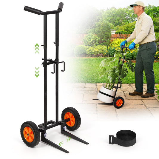 Cathyeen Plant Caddy with Wheels, 3.6FT Heavy Duty Plant Dolly with Adjustable Gripping Arms and Base, Rolling Plant Mover Cart Planter Caddies with Strap for Indoor or Outdoor Garden Plants, Pots