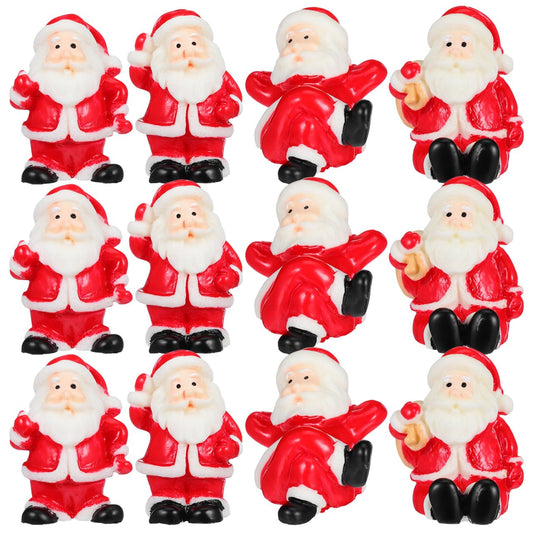 ARTIBETTER 36 Pcs Santa Claus Ornament Santa Claus Statue Christmas Decor Mini Figurine Christmas Miniature Figurines Mini for Crafts Sculpture Craft Miniatures Resin Red
