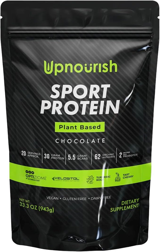 Vegan Sport Protein Powder Chocolate 20 servings ??30g Plant Based Protein, VELOSITOL, BCAAs, Organic Greens & Fruits, Probiotics, Tart Cherry for Post Workout Recovery, Inform Sports Certified Keto