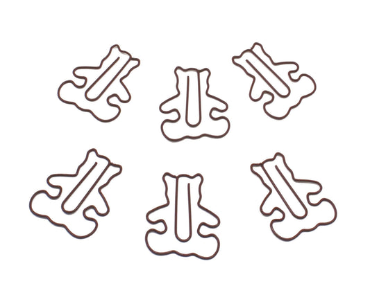 Bear Shaped Paper Clips (100 Count) in Tin – Brown Decorative Clips for Office, Desk Accessories & Gifts – Butler in the Home