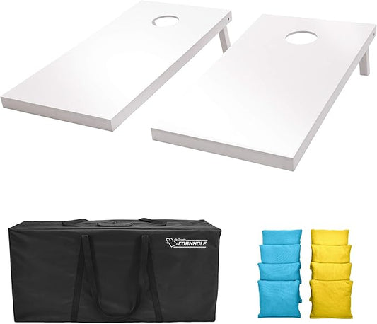 GoSports 4 ft x 2 ft Regulation Size Wooden Cornhole Boards Set - Includes Carrying Case and Over 100 Optional Bean Bag Colors
