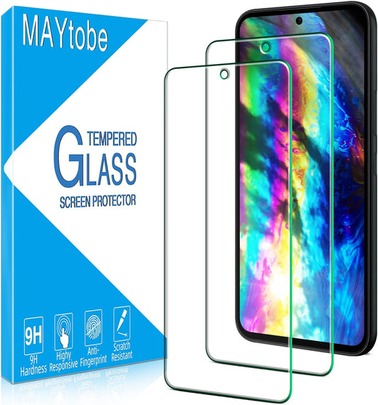 [2 Pack A54 5G MAYtobe Screen Protector Designed for Samsung Galaxy Tempered Glass, Anti-Scratch, Bubble Free, Easy