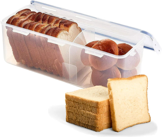 LocknLock Easy Essentials Food Storage lids/Airtight containers, BPA Free, Bread Box-21.1 Cup, Clear