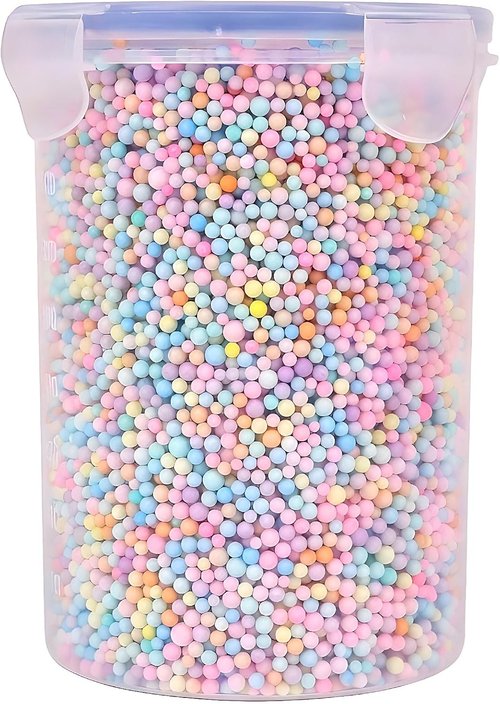 CCINEE Foam Balls - 80,000 Colorful 2-3mm Foam Beads for Art, Slime, Weddings & Party Decor