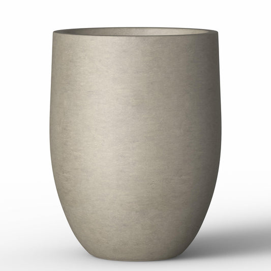 Kante 21.7" Large Concrete Planter, Tall Floor Plant Pot with Drainage Hole & Rubber Plug – Lightweight Cement Container for Indoor Outdoor, Statement Piece for Entryway Patio Poolside