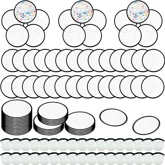 Foldable Flying Disc Fans Set with Bags, 9.8 Inch Black Egde Fabric Beach Flying Disc for Wedding Gift Party Favors Outdoor Activity
