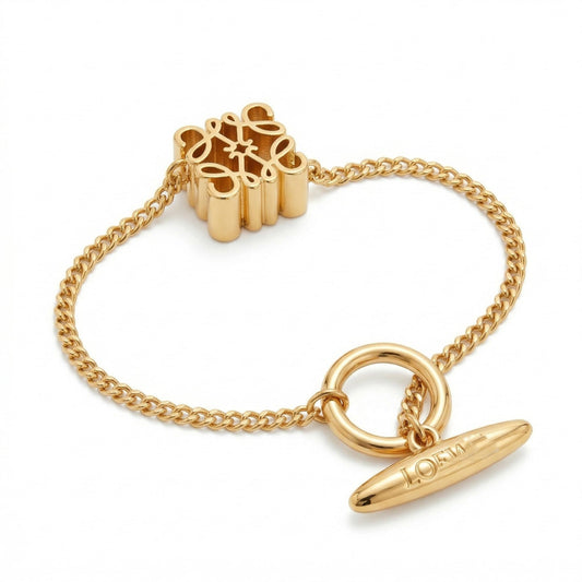 Beaucares 18K Gold Plated Bracelet For Women Geometric Openwork Chain Bangle Non Tarnish Hypoallergenic Birthday Gift Exquisite Jewelry