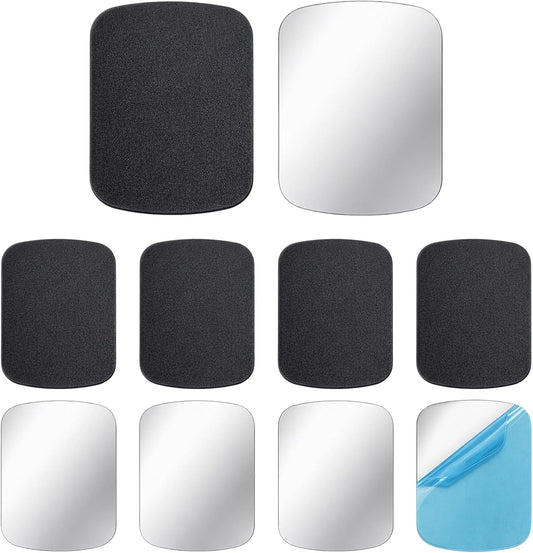 Alrhso 10 (1.5" 2" Metal Plate for Magnets, Pcs Adhesive Thin Plates Compatible with Magnetic Car Phone Holder