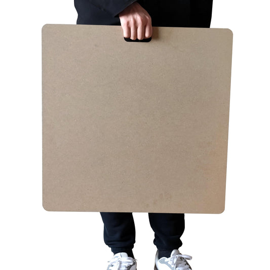 Clay Wedging Board with Built in Handle Portable Wooden Mat Clay Board for Clay Crafts Arts Making (22 x 22 Inch, 1 PCS)