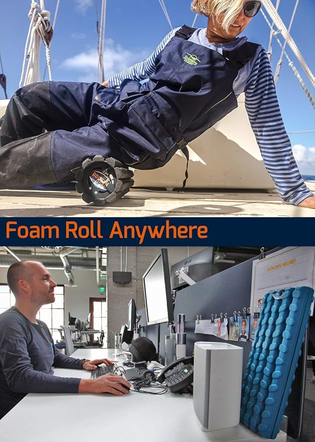 Morph Foam Roller (Bravo-Midnight) Collapsible Travel Foam Roller for Pain Relief, Workout Muscle Recovery, Back Massager, Deep Tissue Leg Massage, Back Cracker, Stretcher; Small, Portable