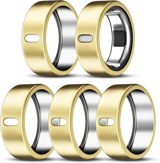 5 Pack Cover Compatible with Oura Ring Gen 4/Oura Ring Gen 3 Horizon/Heritage, Surport Charging with Cover on, Anti-Scratch TPU Protector for Oura Rings Accessories Women Men (Size 13)