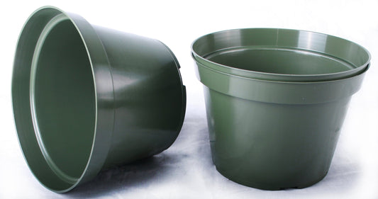 Seed Kingdom 12 New 10 Inch Standard Plastic Nursery Pots ~ Pots are 10 Inch Round at The Top and 7.3 Inch Deep.
