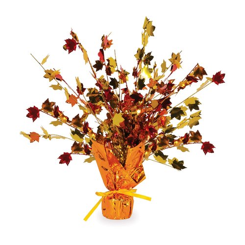 Fall Leaves Gleam 'N Burst Centerpiece Party Accessory (1 count) (1/Pkg)