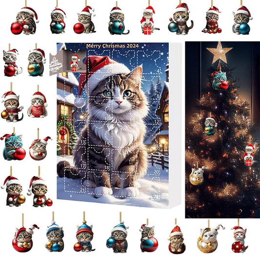 Skiennix Cat Advent Calendar - 24 Days of Holiday Fun for Cat Lovers | Cute Kitten Ornaments