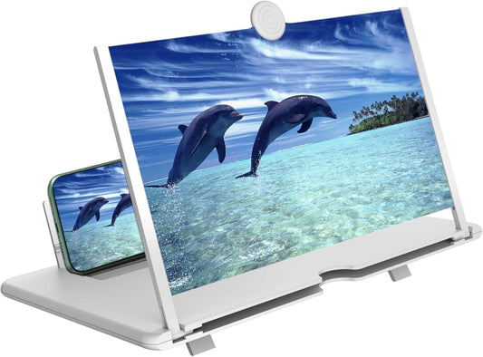 Ailenyun 16" 3D 16 Inches) Mobile Phone Magnifier - HD Projector Screen for Movies and Videos, Foldable Stand