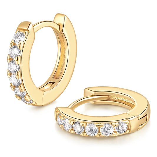 Balabelle 14K Gold Earrings for Women 14K Gold Hoop Earrings for Women Gold Hoop Earring for Womens Hoops with Cubic Zirconia and Multiple Size Options for Every Style Hoops Earring for Womens 12/14/16/20/25/30mm