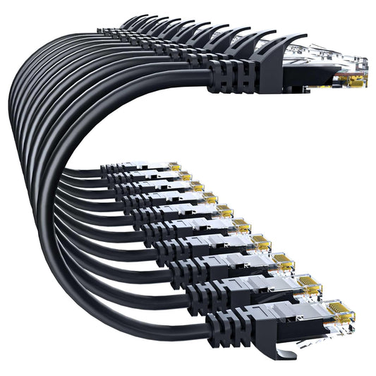 10Gsupxsel 6 3FT 10Pack, Cat6 10Gbps, Cat6 6 Cat Ethernet Cable Ethernet Patch Cable High-Speed UTP Network Cable Pure