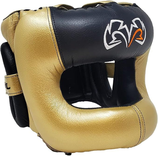 RIVAL Boxing RHGFS3 Face-Saver Sparring Headgear - Wide Eye Opening, Premium Leather, and Thermoplastic Inner Frame