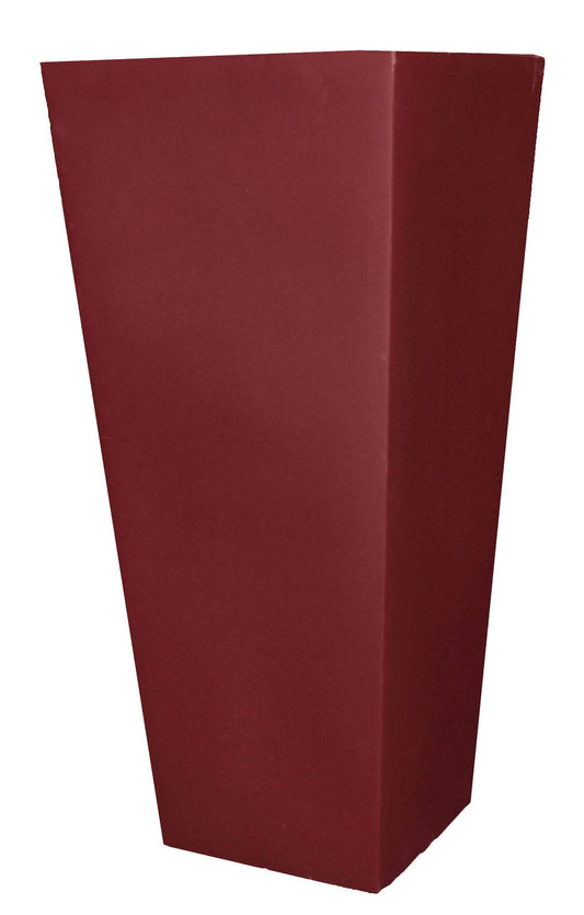 Tusco Products Cosmopolitan Tall Square Garden Planter, 32-Inch, Oxblood