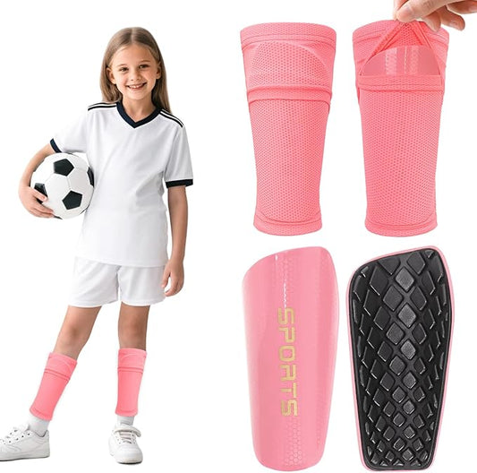Shin Guards Soccer Kids 2025 Version High-Density Foam Soccer Shin Guard with Sleeves Shin Protective Pads for Kids Daily Practice School Competitions Outdoor Play