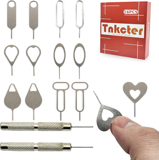16 Set,SIM Pcs SIM Card Removal Tool Tray Openers Needle Ejector for All iPhone iPad Samsung Galaxy Smartphones & Smart