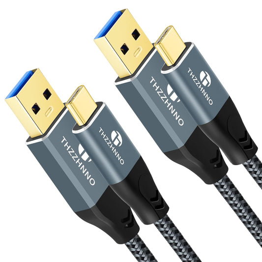 10FT 2Pack, 3.1 3.2 Gen2 10Gbps 15/MacBook USB A to USB C Cable USB USB Data Transfer Cord for Samsung Galaxy/iPhone