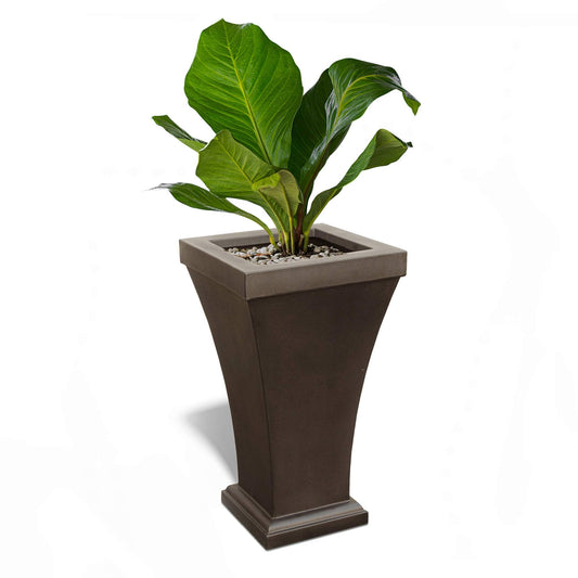 Mayne 5864-ES Bordeaux Tall Polyethylene Planter, Espresso