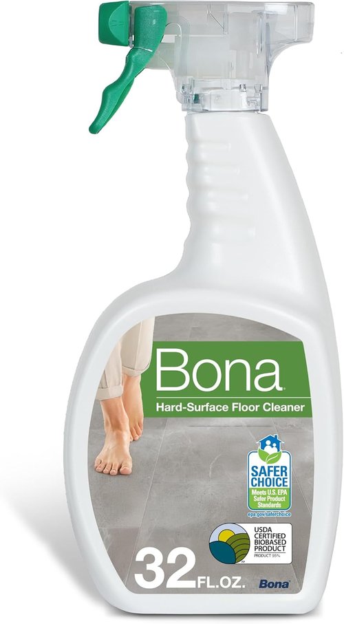 Bona Multi-Surface Floor Cleaner Spray - 32 Fl Oz - Unscented & Refillable | Residue-Free Solution for Stone, Tile, Laminate, Vinyl Floors