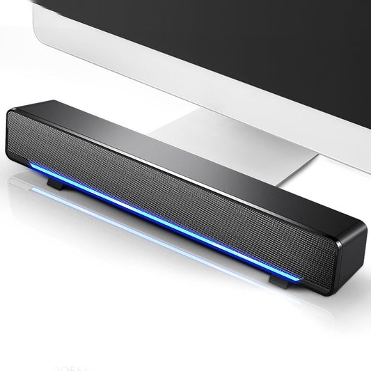 Yosoo 3.5mm Smart TV Wired Soundbar Universal Portable Speaker, Supports Audio Input, Features Surround Sound