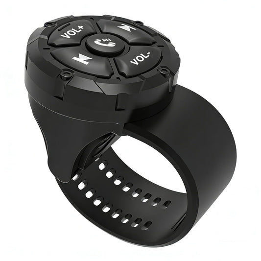Bluetooth Media Button, Waterproof Wireless Music Controller for Car Steering Wheel, Bike & Motorcycle Handlebars