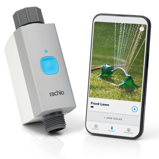 Rachio Smart Hose Timer (1 Valve Only) – App-Controlled Outdoor Faucet Timer, Quick Install & Scheduling, Expandable System - Requires WiFi Hub