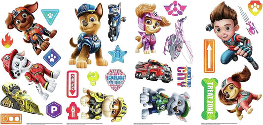 RoomMates Paw Patrol Movie Wall Decals - Easy Peel and Stick Decor for Kids' Rooms