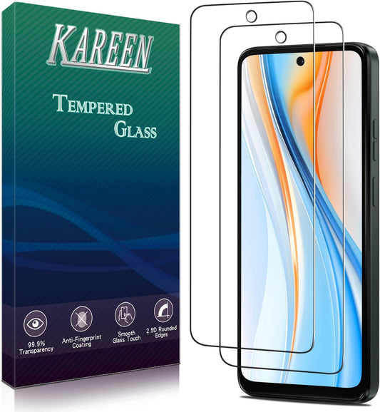2 Pack 5G 2025 9H KAREEN Screen Protector for Motorola Moto G Tempered Glass Film, Hardness, Anti Scratch, Bubble Free