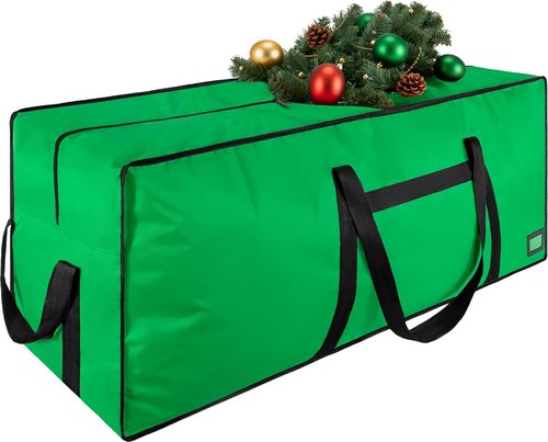 Heavy Duty Christmas Tree Storage Bag by [Brand Name] - Large Capacity with Reinforced Handles & Dual Zippers | Fits 3FT-4.5FT Artificial Trees - Green