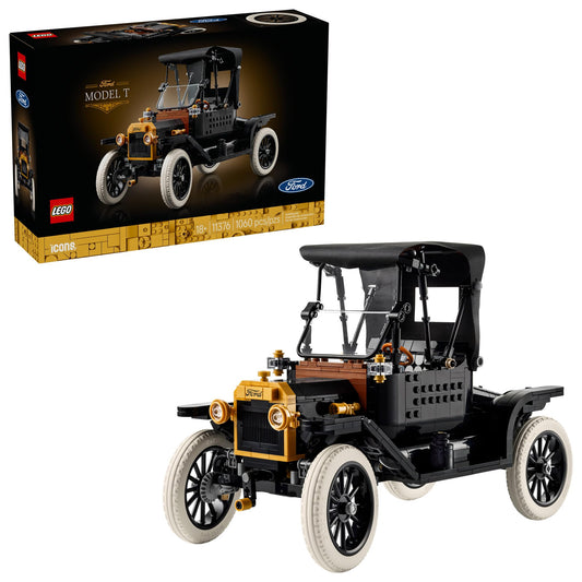 LEGO Icons Ford Model T Building Set for Adults - Collectible Kit with Detailed Features for Bedroom, Home Office or Shelf Decor, Gift for Men, Women, & Car Fans Ages 18+ - 11376