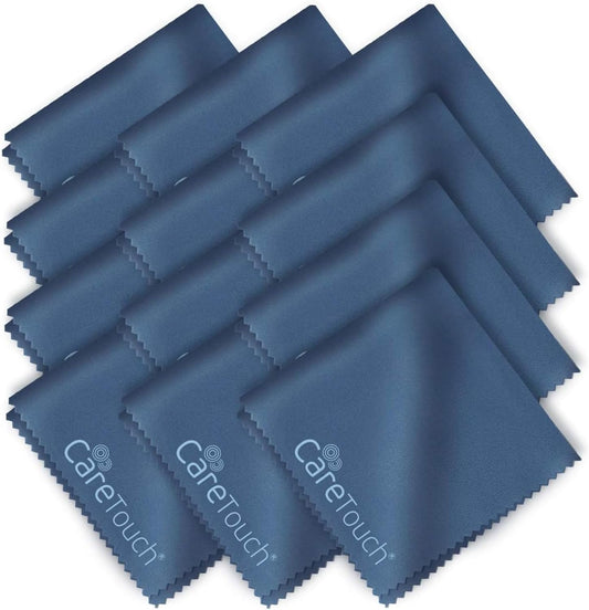 12 Pack 6 7 Inches Care Touch Eyeglass Cleaning Cloth - of Microfiber Cleaning Cloth for Glasses, Lenses, Phones