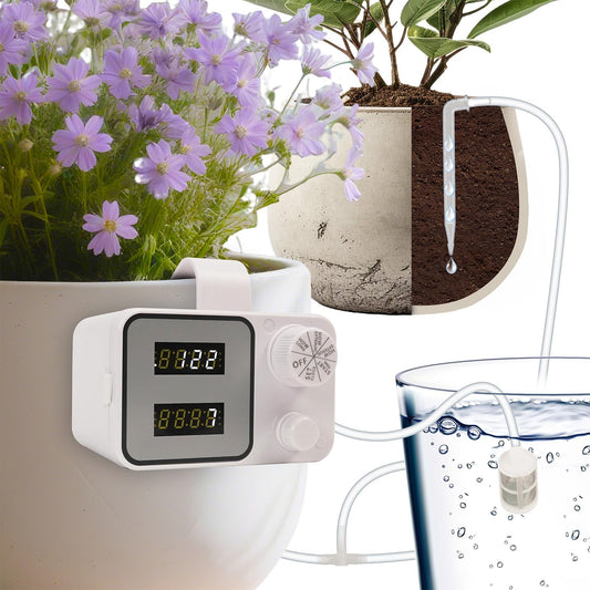 Indoor Plant Watering System,Automatic Plant Waterer, Drip Irrigation Kits Vacation Plant Watering Devices, Automatic Watering System for Potted Plants with15 Potted Watering Timer