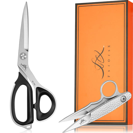 Fabric Scissors Tailor Sewing Shears Heady Duty Multi-Purpose Integral Molding Scissors for Fabric Cutting Leather Dressmaking Comfort Grip Professional Sharp Cloth Scissor (10inch)