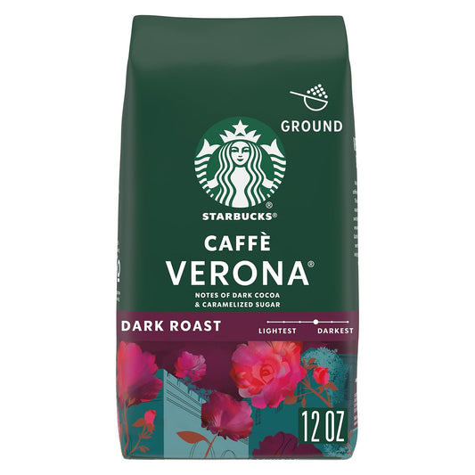 Starbucks Ground Coffee - Dark Roast Caffè Verona for Hot or Iced Beverages | 12 oz