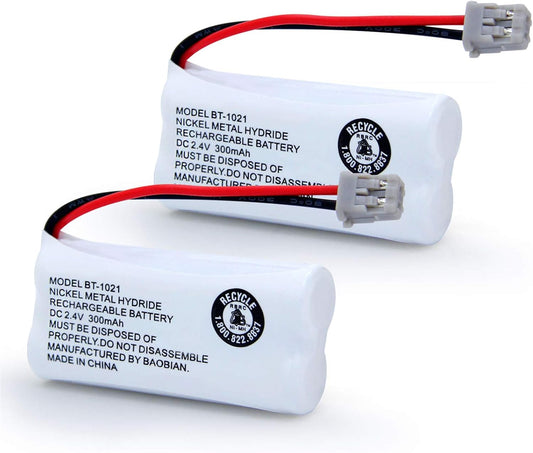BAOBIAN BT-1021 BBTG0798001 Handset BT1021 BT-1008 BT-1016 2.4V 2 Pack Rechargeable Battery Replacement Compatible