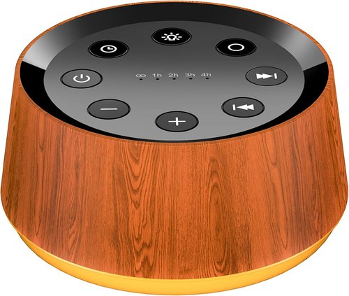 Brown Noise Sound Machine - 30 Soothing Sounds & 12 Color Night Light | 36 Volume Levels & 5 Timers