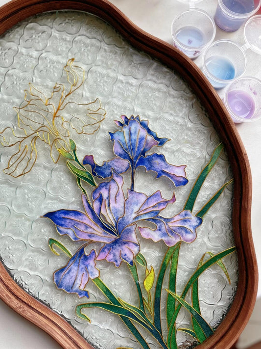 Cloisonne Filigree Enamel Paint by Numbers Kit, All in One with Tools, DIY Craft, Starter Set for Adults and Beginners, Easy Instructions, Hobby for Adults Teens Elderly Handmade Home Decor Gifts