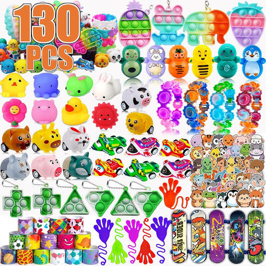 Regine Switzerland 130 Pcs Party Favors - Easter Basket Fillers & Treasure Box Toys for Kids 4-12