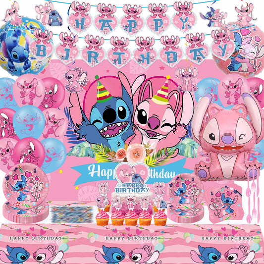 171 PCS Birthday Party Decorations Set Include Banner, Tablecloth, Backdrop, Hanging Swirl, Paper Tableware, Balloons for Adult Party, 10 Guest