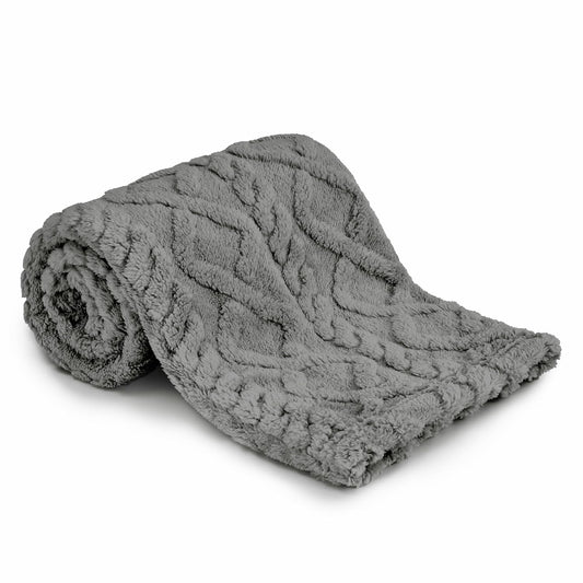 Sherpa Fleece Baby Blanket - Ultra Soft & Fluffy Premium Infant Receiving Blanket | 30”×40” in Grey