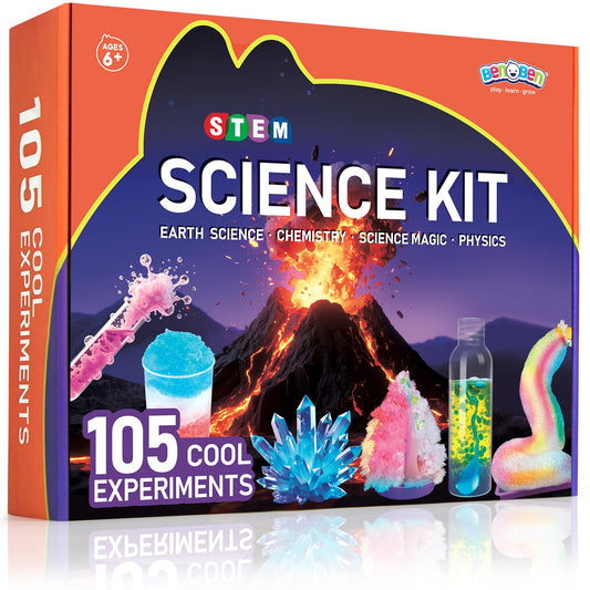BenBen Science Kits for Kids Age 8-12, Experiments Educational Toy, STEM Toys for 6 7 9 Year Old Boys Girls Birthday Gift, Volcano Science Kit, Chemistry Set for Homeschooling