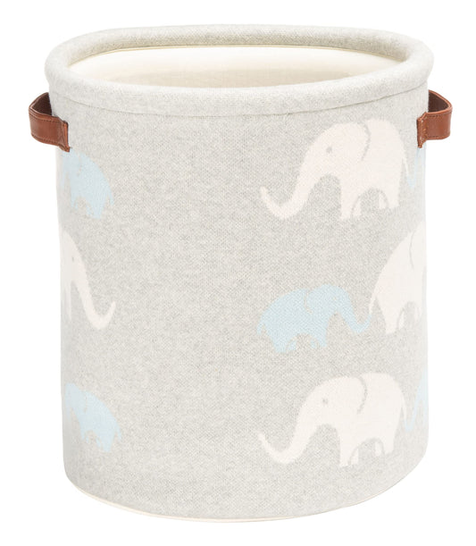 SAFAVIEH Baby Collection Effy Elephant Grey Cotton Nursery Storage Basket with Handles (Fully Assembled)
