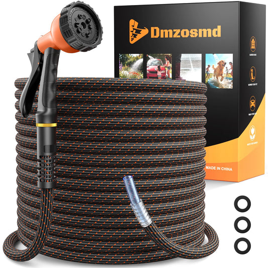 Garden Hose, 3/4" Flexible Water Hose Ultra Lightweight, Non-Expandable with 10 Function Nozzle, Kink-Free, Leak-Proof, 360° Swivel, Abrasion Resistant & Easy to Store for Yard Lawn, Outdoor (100ft)